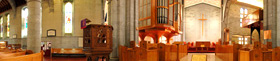Inside church